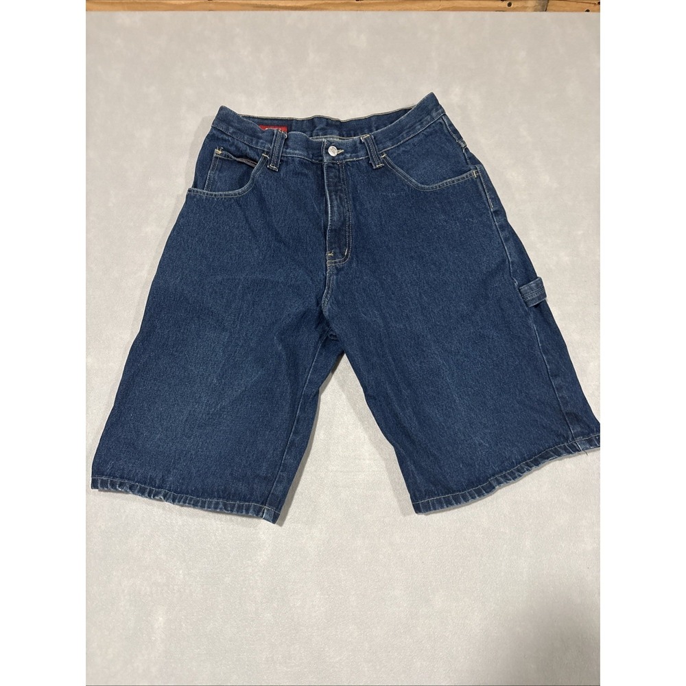 Vintage FUBU Platinum Shorts Mens 36 Blue Denim Fat Albert Graphic Hip Hop Y2K